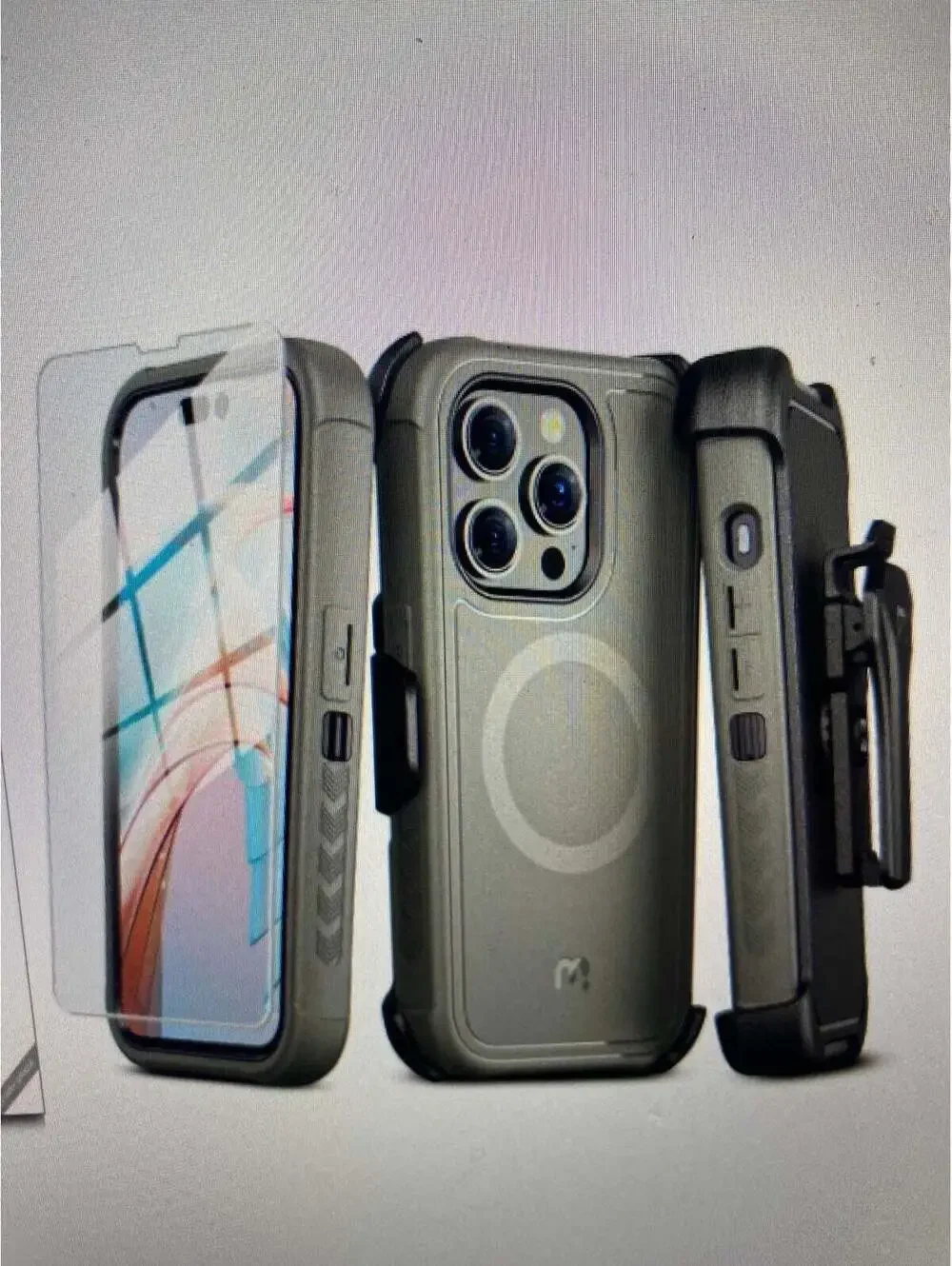 MyBat Pro Maverick Series Case for iPhone 15 Pro Max MagSafe-Grey